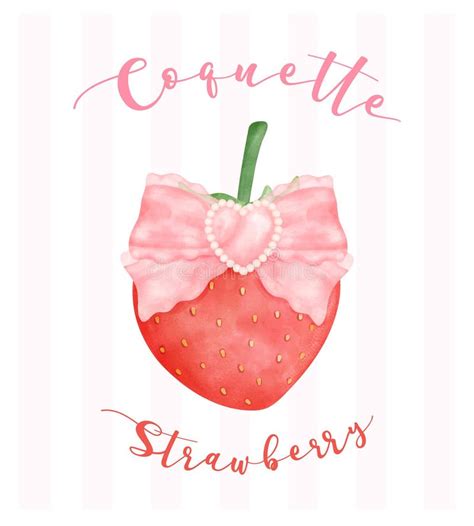 Coquette Strawberry Stock Illustrations 8 Coquette Strawberry Stock