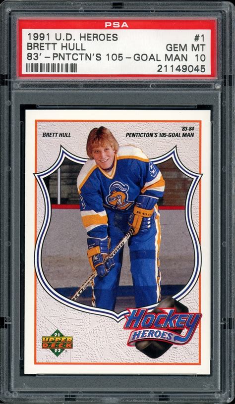 Hockey 1991 92 Upper Deck Brett Hull Heroes Simdem S 1991 92 Upper Deck Brett Hull Heroes