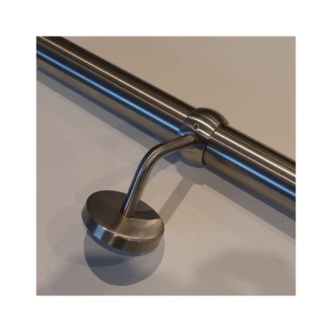 Support mural de main courante ø 42 4 mm avec bague en inox 304 brossé