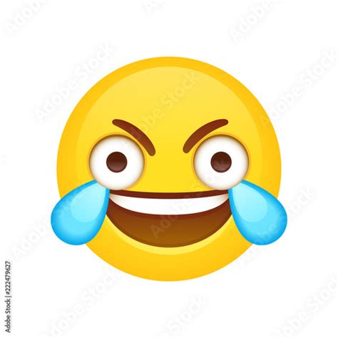 Open Eye Crying Laughing Emoji Buy This Stock Vector And Explore