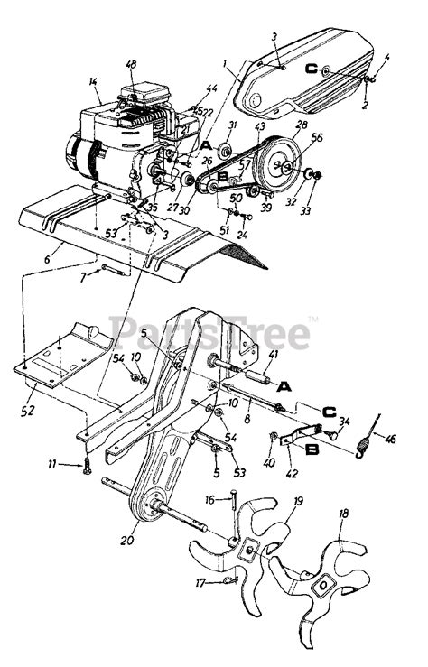 Mtd Rear Tine Tiller Parts Diagram