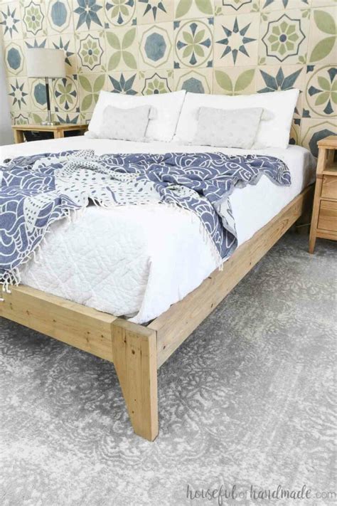 Easy Diy Platform Bed Frame Build Houseful Of Handmade