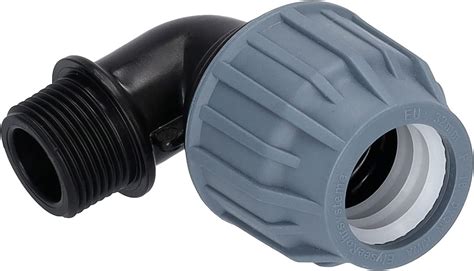 H2O Flex PP Fitting Klemmverbinder Winkel 90 Mit 1 Aussengewinde