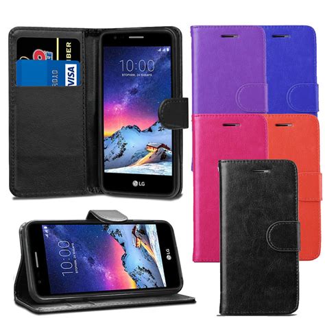 For LG K8 2017 M200N Premium Leather Wallet Flip Mobile Stand Case