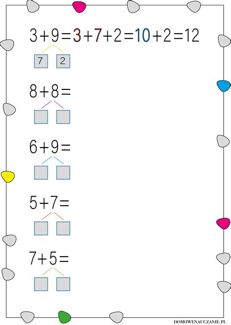 Dodawanie I Odejmowanie W Zakresie 20 Edukacja Domowa W Praktyce