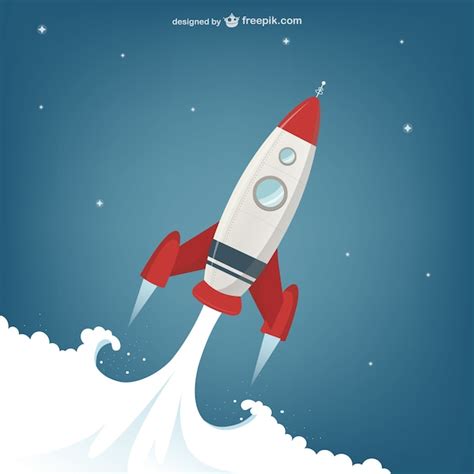 Rocket Launch Illustration Free Vector