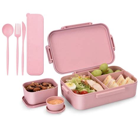 Leak Proof Bento Box With 5 Compartment Lunch Box