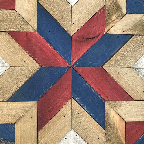 Barn Quilt American Flag Wood Barn Quilt Barn Star America Etsy