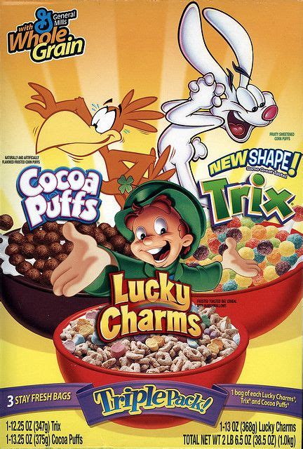 General Mills Triple Pack Cocoa Puffs Trix Lucky Charms Cocoa