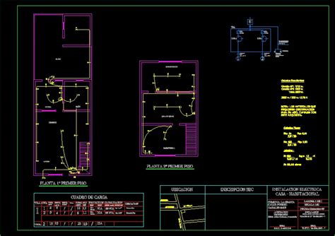 Plano Electrico Unifamiliar En AutoCAD Librería CAD