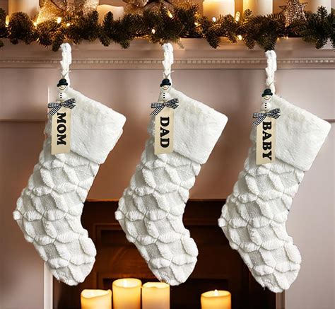 Amazon Pawliss Christmas Stockings Pack Inch White Farmhouse