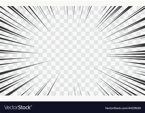 Comic Manga Transparent Background Radial Lines Vector Image