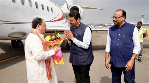 J P Nadda At Lalbaugcha Raja 2023 भाजपचे राष्ट्रीय अध्यक्ष जे पी नड्डा लालबागचा राजाच्या चरणी