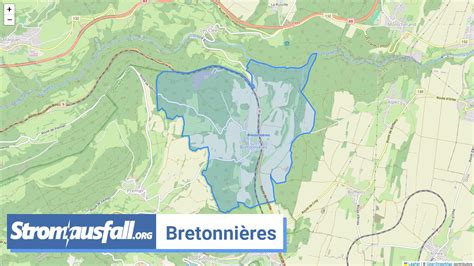 Ist aktuell Stromausfall in Gemeinde Bretonnières Stromausfallkarte