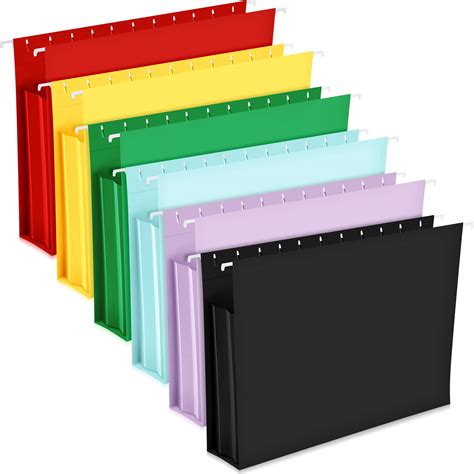 Buy Pcs Hanging File Folders Extra Capacity Letter Size Colored