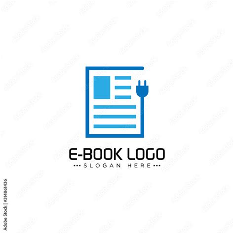 E-Book Logo Design, Electronic, and Digital Book Vector Template. Stock Vector | Adobe Stock