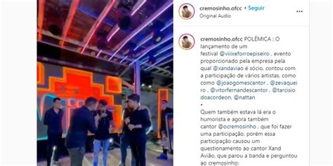 Xand Avi O Humilha E Expulsa Influenciador Do Palco Veja V Deo