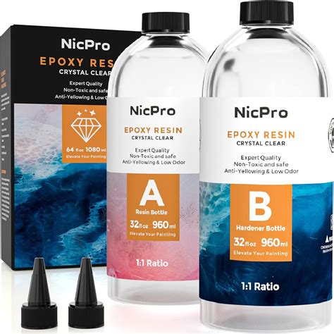 Amazon Nicpro Ounce Crystal Clear Epoxy Resin Kit Food Safe