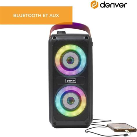 Enceinte Bluetooth Puissante Lumières Disco Haut Parleur Portable