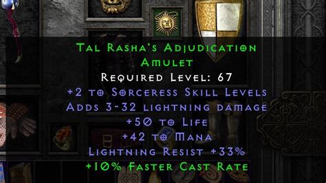 Diablo 2 Resurrected Tal Rasha Amulet Video Gaming Gaming