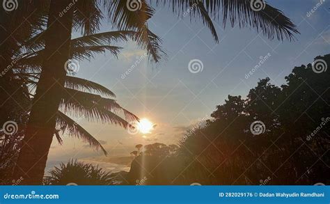 sunset  karang tawulan stock photo image  tawulan