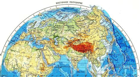 Карта мира с названиями морей и океанов и проливов и заливов