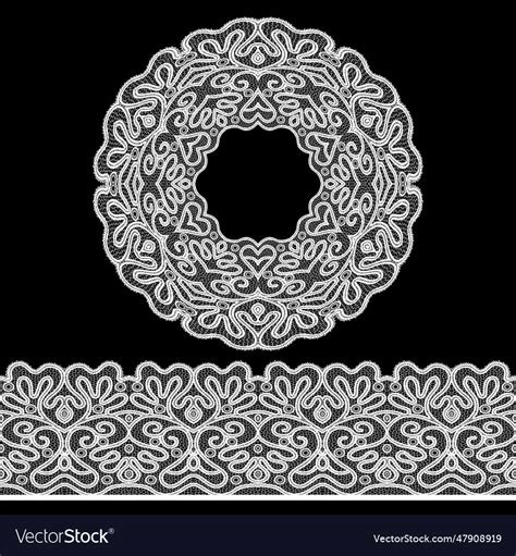 Lace border set lace border set Royalty Free Vector Image