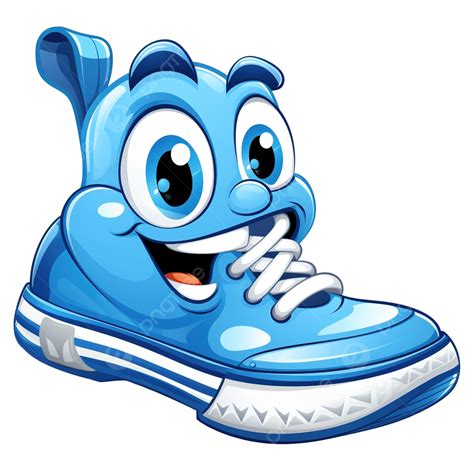 Blue Sport Shoes Cartoon Mascot Shoes Clipart Cartoon Clipart Blue