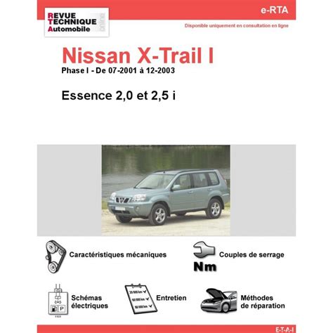 Revue Technique NISSAN X Trail I Essence RTA Site Officiel ETAI