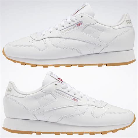 Classic Leather Shoes in Cloud White / Pure Grey 3 / Reebok Rubber Gum ...