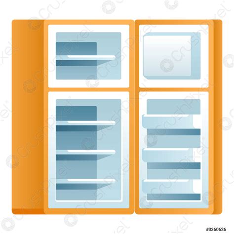 Open Kitchen Fridge Icon Cartoon Style Stock Vector 3360626 Crushpixel