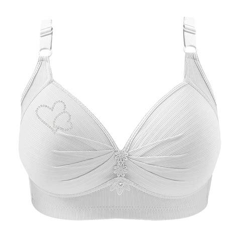 Aobny Seamless Bras For Women White 4 Pack Lift Plus Size Bralette Cute