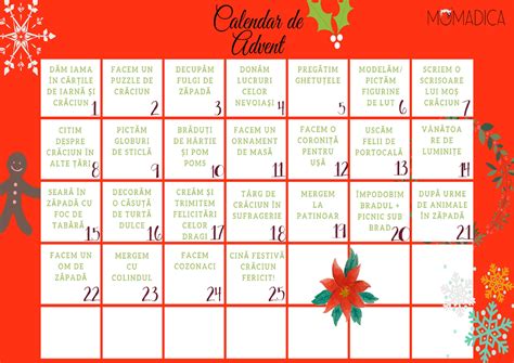 Calendarul De Advent 25 De Activități în Familie De Pe 1 Decembrie