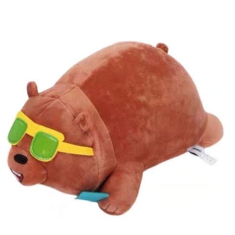 Naked Bear With Glasses We Bare Bear Lie On The Pillow Plush Doll Stuff Toy Cm Cod Lazada Ph
