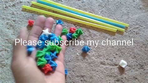 How To Make Star From Plastic Straw Easy To Toturial Youtube