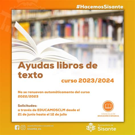 Ayudas libros de texto curso 2023 2024 Excelentísimo Ayuntamiento de