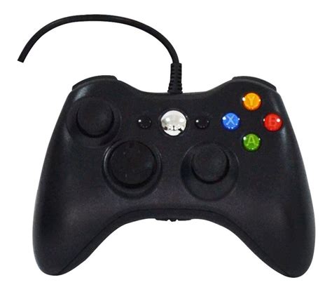 Controle Joystick Usb Fio Xbox 360 Pc Cor Preto R 44 48 Em