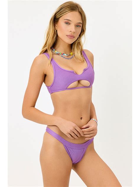 Frankies Bikinis Cole Top In Violet Sandpipers