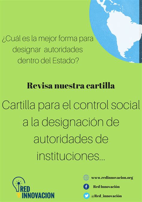 Cartilla Para El Control Social A La Designaci N De Autoridades De