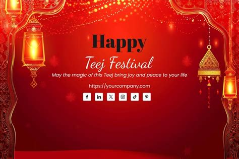 Premium Psd Blue Teej Indian Festival Background