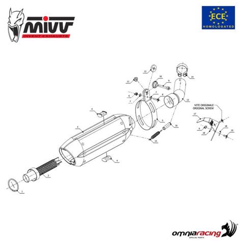 Mivv Exhaust Slip On Suono Approved Black Steel Suzuki Gsxr