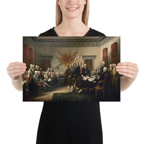 Declaration Of Independence 1819 By John Trumbull Poster Western Aesthetics