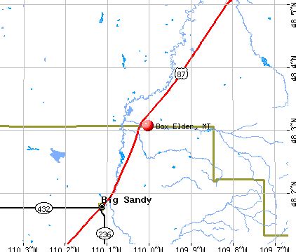 Box Elder Montana Map - Bunnie Valentia