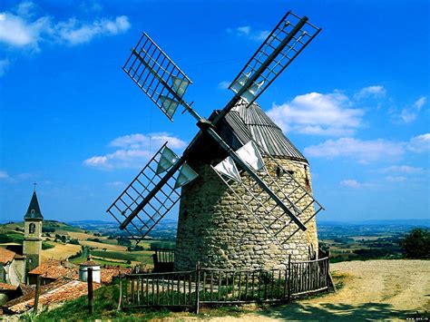 Mooie Bureaublad Achtergrond Lautrec Windmolen Frankrijk Gratis