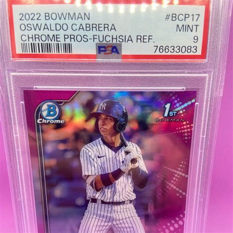 2022 Bowman BCP 17 Oswaldo Cabrera Mega Mojo Chrome 199 Purple