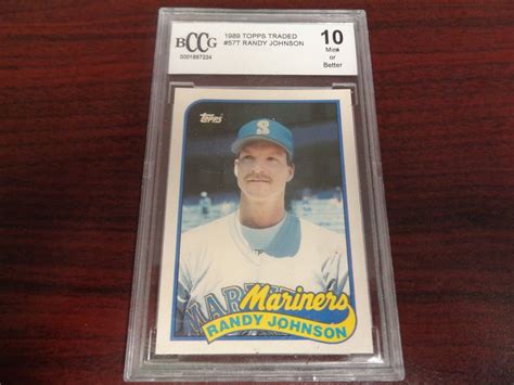 1989 Topps Traded Randy Johnson 57T BCCG 10 Mint Rookie Card MARINERS