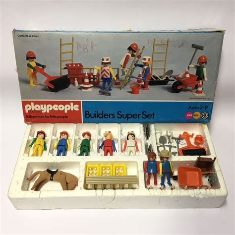 Vintage Playmobil Playpeople Builders Superset Vintage Toys