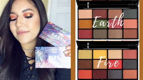 NYX In Your Element Eyeshadow Palettes In Depth Review Demo Fire