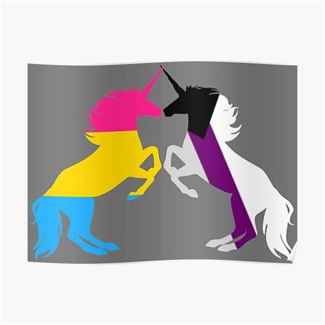 Pan Demisexual Pride Unicorns Poster For Sale By Shaneisadragon