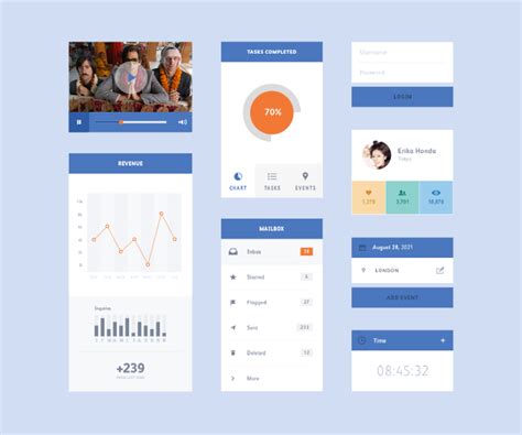 무료 Flat Ui Kit Psd 파일 다운로드 Freeimages